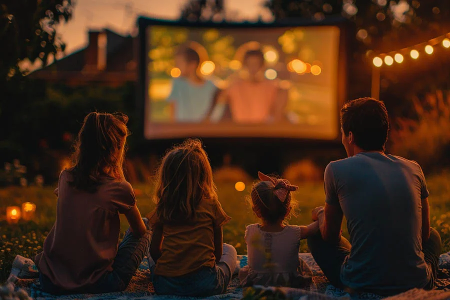 projector and surround sound